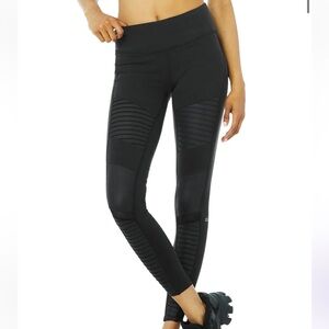 Alo Yoga Moto Legging Black/Black Glossy